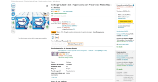 42 rollos papel cocina COLHOGAR ADAPT por 17,57€ Oferta Prime