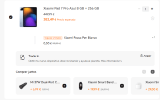 Tablet Xiaomi Pad 7 Pro de 8GB/256GB + Xiaomi Focus Pen Blanco por 404,99€ o estudiantes por 382,49€