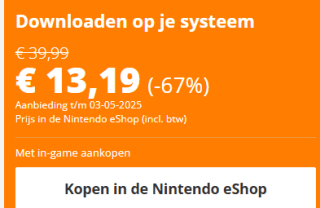 Mortal Kombat 1 voor €13,19 in de Nintendo eShop