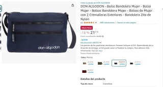 Recopilación Bolso Bandolera Mujer Don algodón por 21,31€