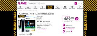 Black Friday Sony PlayStation 5 Standard 825 GB + Juego EA SPORTS FC 24 por 469,99€