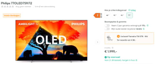 Philips 77OLED759/12 77" TV voor €1999 bij Art&Craft