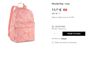 Mochila Puma Pop por 11.99€