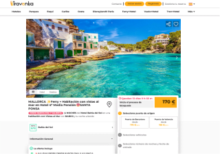 MALLORCA Ferry + coche a bordo + Hotel 4* con Media Pensión desde 170€