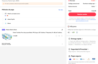 Dodot Toallitas Pure Aqua para Bebé 99% Agua 432 Toallitas por 11,93€