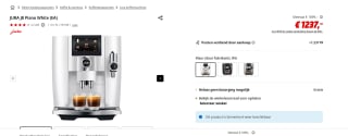 JURA J8 - Volautomatische espressomachine voor €1.237 bij de Mediamarkt