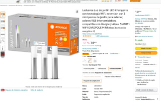 3 Luces Led para jardín por 14,62€