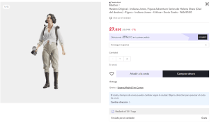 Recopilación de Figuras de Indiana jones marca Hasbro por 20,29€