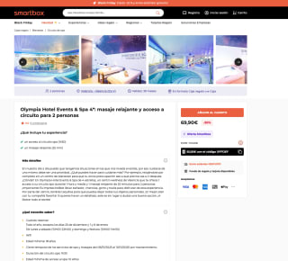 Olympia Hotel Events & Spa 4* masaje relajante y acceso a circuito para 2 personas por 55,92€