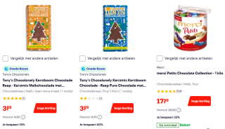 Tot 60% korting op chocolade en chocoladecadeaus bij Bol