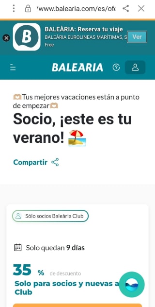 -35% de Descuento en Balearia.