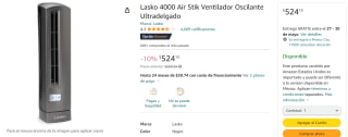 Ventilador Lasko 4000 Air Stik por $524 en Amazon