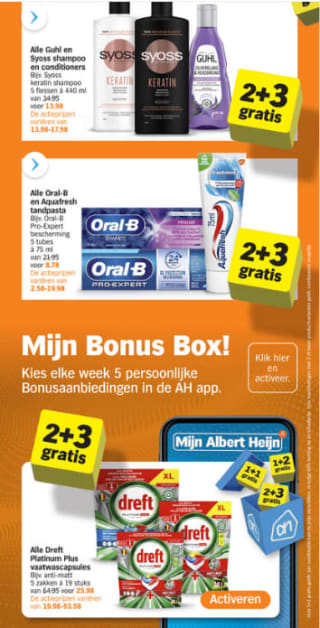 Albert Heijn Hamsterweken veel producten 2+3 gratis