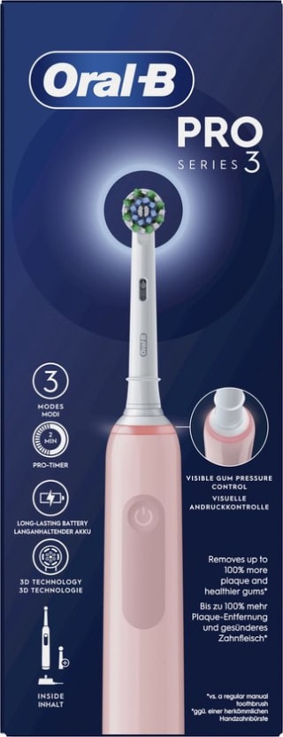 Oral-B Pro Series 3 - Roze - Elektrische Tandenborstel voor €44,99 bij Bol