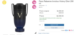 Paco Rabanne Invictus Victory Elixir 200ml en oferta