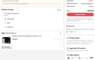 Playstation 5 Slim Edicion Digital Chassis D Blanco 1 TB por solo 429,99€