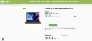 HP 255 G9 AMD Ryzen 5 5625U 8GB 512GB SSD 15.6" por 355,94€