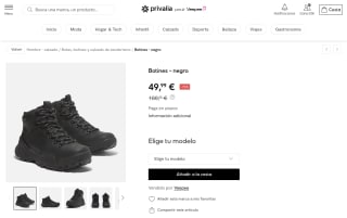 Timberland botas montaña por 49,99€