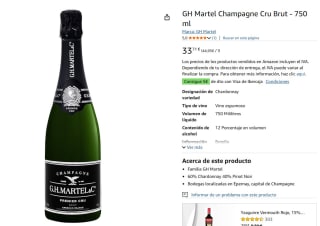 GH Martel Champagne Cru Brut - 750 ml por 33,71€