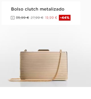 Bolso clutch metalizado por 19.99€