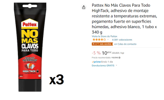 3 Unidades de Pattex No Más Clavos Para Todo 340g por 20.98€