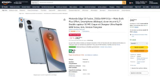 Smartphone 6,7" Motorola Edge 50 Fusion 256Go RAM 8 Go à 242,49€