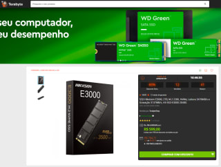 SSD da Hikvision, modelo E3000 de 2TB - R$ 599