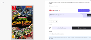 Videojuego paraq Nintendo Switch Teenage Mutant Ninja Turtles: The Cowabunga Collection por 21,98€