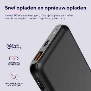 Trust Redoh Snellader Powerbank 10.000 mAh Zwart voor €12,79 bij Bol