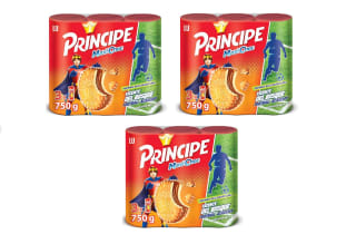 3 Packs de Príncipe Maxi Choc Galletas Sandwich Rellenas de Doble Crema de Chocolate con Leche Formato Familiar 3 x 250g por 11.89€