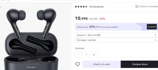 Auriculares inalámbricos AUKEY con Soundstream por 10.99€