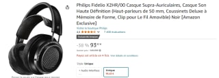 Philips Fidelio X2HR/00 Casque Supra-auriculaires, à 93,42€