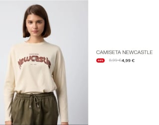 Camiseta para Mujer Newcastle por 4.99€