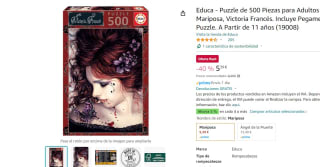 Puzzle de 500 piezas mariposa series victoria francés por 5,39€