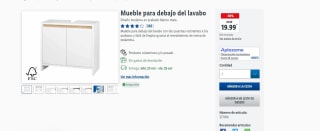 Mueble para debajo del lavabo por 19,99€
