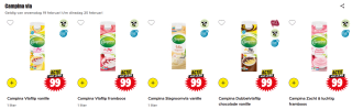 Alle Campina vla voor €0,99 bij Dirk