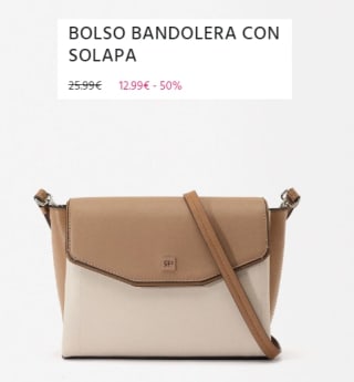 Bolso Bandolera con Solapa por 12.99€