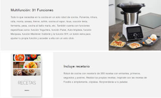 Robot Cocina Taurus Foodie Acero Inoxidable 1.500W - 3,5L - 31 Funciones + libro recetas por 160€