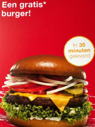 Gratis burger bij je bestelling bij Burgerme