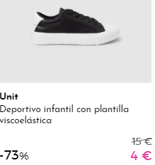 Calzado infantil UNIT por 4€