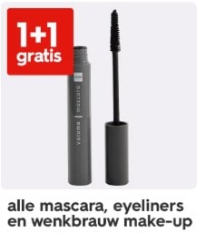 1+1 gratis op alle mascara's, eyeliners & wenkbrauw make-up bij Hema