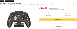 Turtle Beach Stealth Ultra Controller voor €144,90 bij Alternate