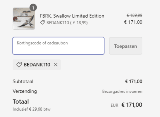 10% korting op het gehele assortiment van Abel & Tosh