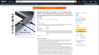 4 Cables USB C por 10,56€