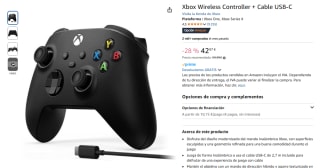 Mando Xbox Wireless Controller + Cable USB-C por 42,97€
