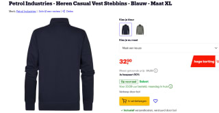 Petrol Industries - Heren Casual Vest Stebbins blauw of groen voor €32,50 bij Bol