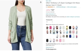 Only Vest LESLY voor € €10,49 bij Amazon