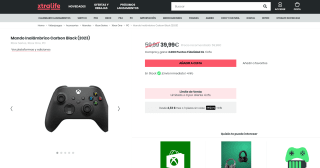 Mando Inalámbrico Xbox Series Carbon Black por 39,99€