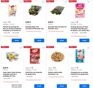 Carrefour productos alimentación por tan solo 1€ mucha variedad