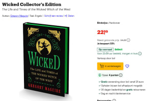 Wicked Collector's Edition hardcover boek voor €22,99 bij Bol